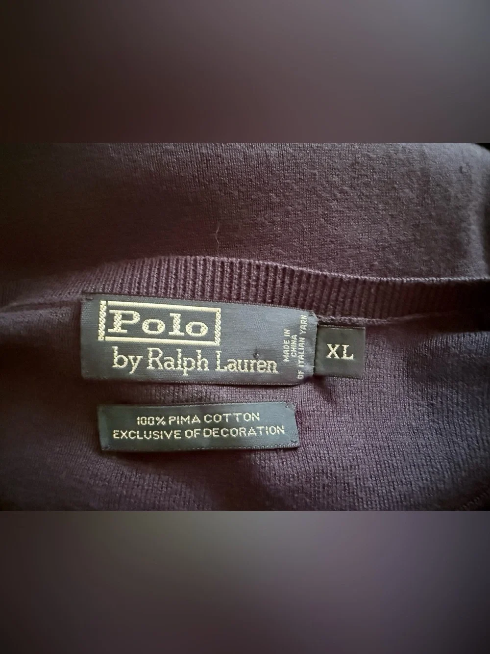 Polo by Ralph Lauren Men’s Navy V-Neck Sleeveless Sweater Vest Size XL